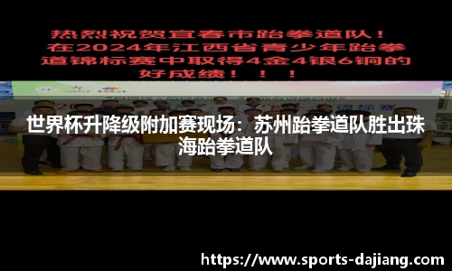 世界杯升降级附加赛现场：苏州跆拳道队胜出珠海跆拳道队